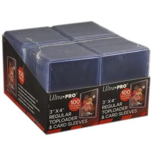 Ultra Pro 3″x 4″ Regular Toploader 200 Pack + 200 Sleeves