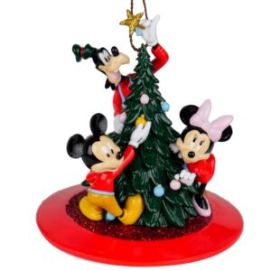 Disney Home Ornament - Mickey Samen de Kerstboom Versieren