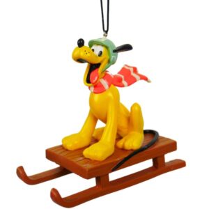 Disney Home Ornament - Pluto Op De Slee