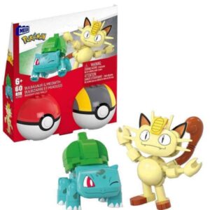 Mega Blocks - Pokeball Bulbasaur + Meowth