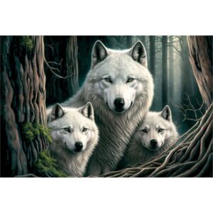 Witte Wolf Familie