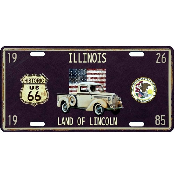 Kentekenplaat - Historic Road 66 - Illinois