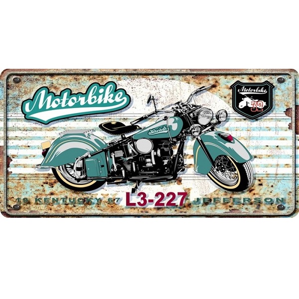 Motorbike L3-227 - USA License Plate