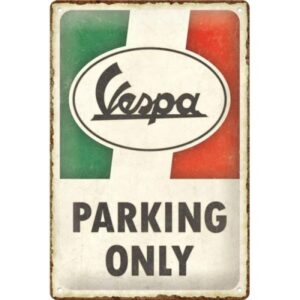 Vespa Parking Only Italian Flag