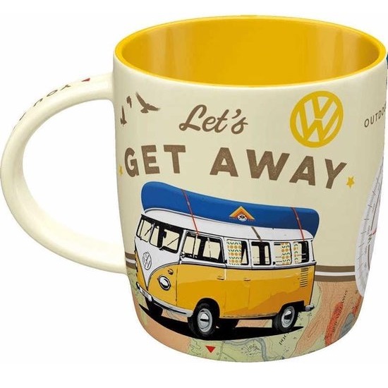 Koffiemok - Volkswagen VW bulli - Let's Get Away