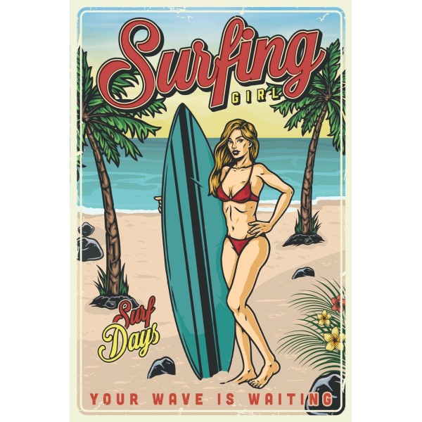 Surfing Girl Summer Party