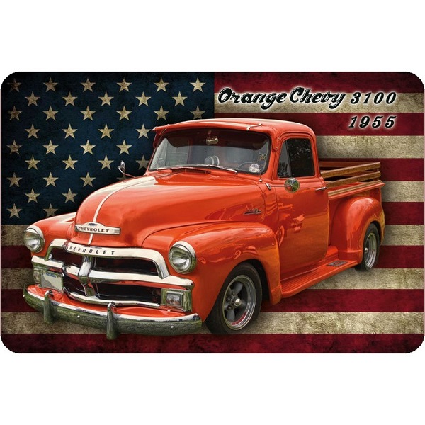 Orange Chevy 3100 1955