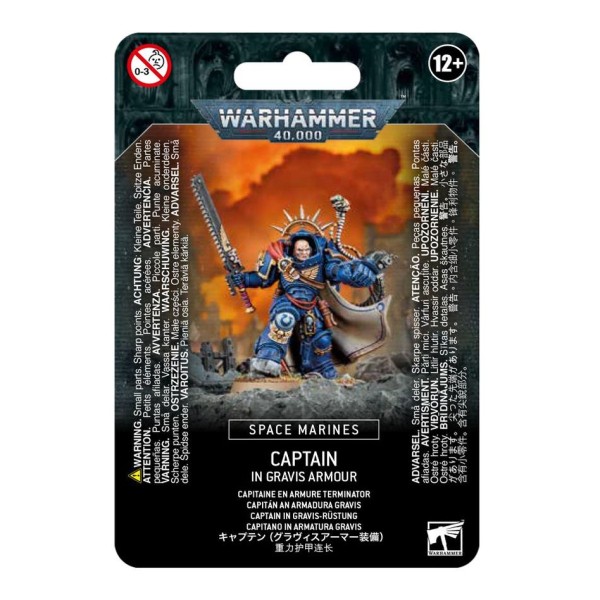 Space Marines - Captain In Gravis Armour - 48-70