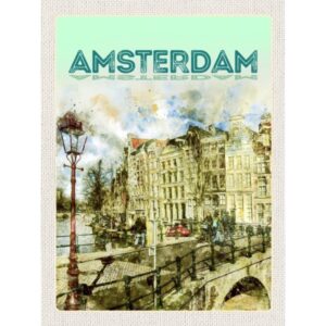 Amsterdam Grachten Vintage Kunst