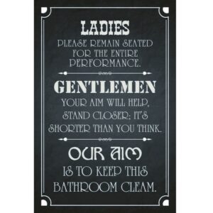 Bathroom Rules Ladies And Gentlemen