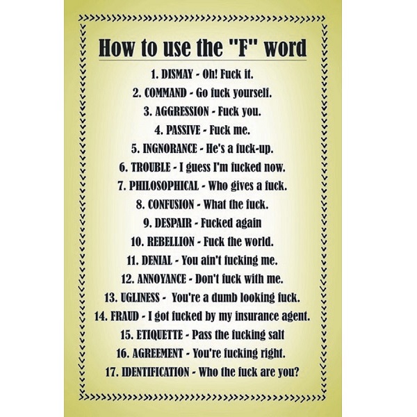 How To Use The "F" Word