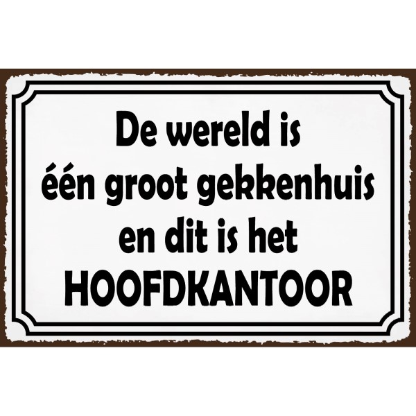 De Wereld Is een Groot Gekkenhuis