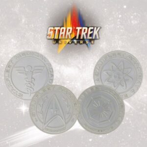 Star Trek Set of 4 Starfleet Division Medallions - Limited Edition (silver plated)