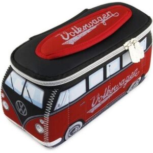 Volkswagen VW Bus T1 (Bulli) Toilet Tas - Zwart / Rood