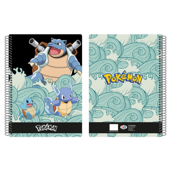 Pokemon - Squirtle Evolution - A4 Notitieboek - 4mm Ruit