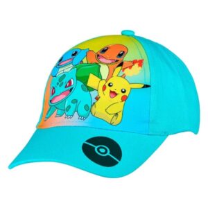 Pokemon Cap Pikachu Squirtle Charmander Bulbasaur - Blauw