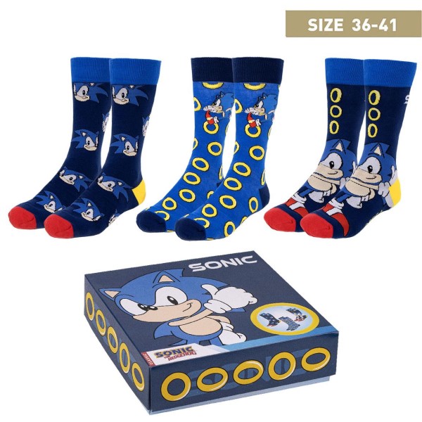 Sonic The Hedgehog Sokken In Gift Box - Maat 35-41