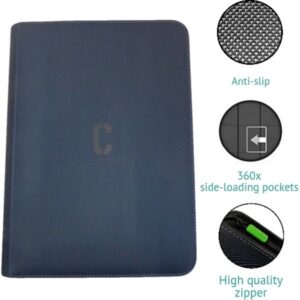 Cardstacks - Zippered Pro Binder 9 Pocket - Blauw