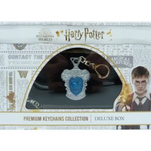 Harry Potter - Ravenclaw House Crest + Ron Weasley Wand + Sirius Black Wand - Premium Keychain Collection Deluxe Box