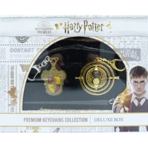 Harry Potter - Gryffindor House Crest + Timeturner - Premium Keychain Collection Deluxe Box 6-Pack