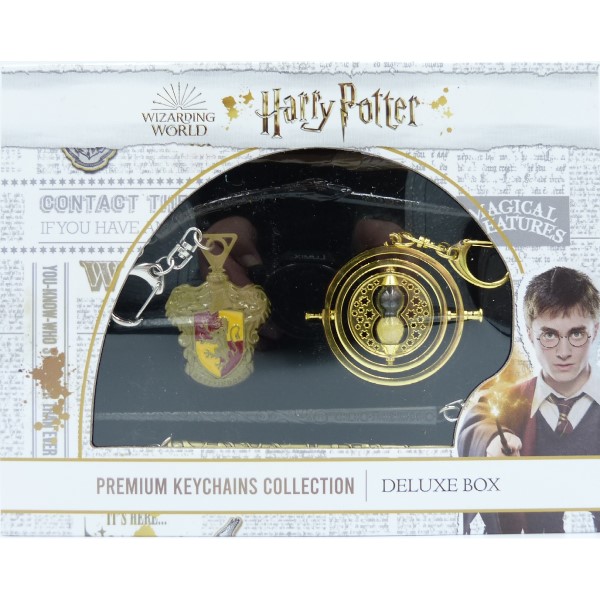 Harry Potter - Gryffindor House Crest + Timeturner - Premium Keychain Collection Deluxe Box 6-Pack