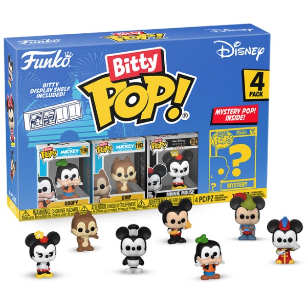 Disney Classics 4-Pack Serie 4 - Goofy 1190 - Chip 1193 - Minnie Mouse 1112 + Mystery