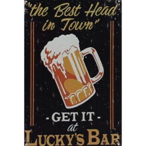 Bier The Best Head In Town Get It At Lucky's Bar