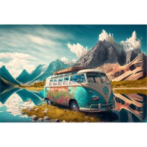Camper Bus In De Bergen