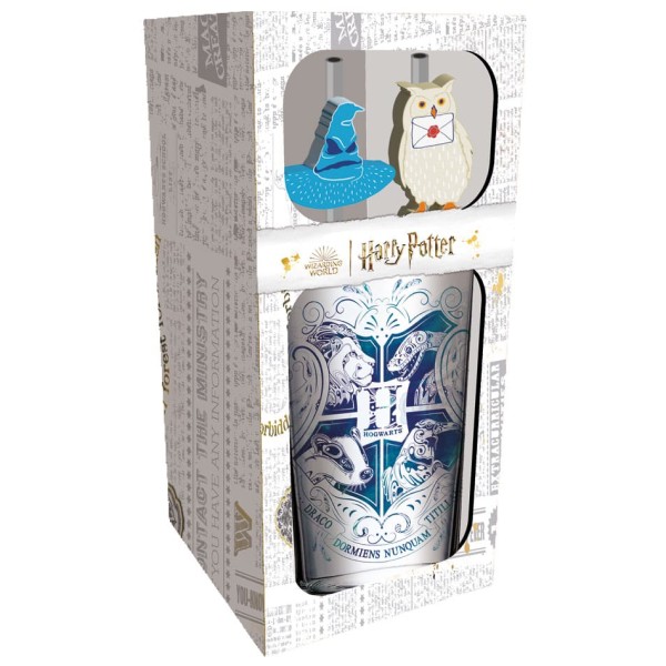Harry Potter Zweinstein Tumbler Glas Met Rietjes