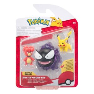 Pokémon Battle Figure Set - Magby + Gastly + Pikachu