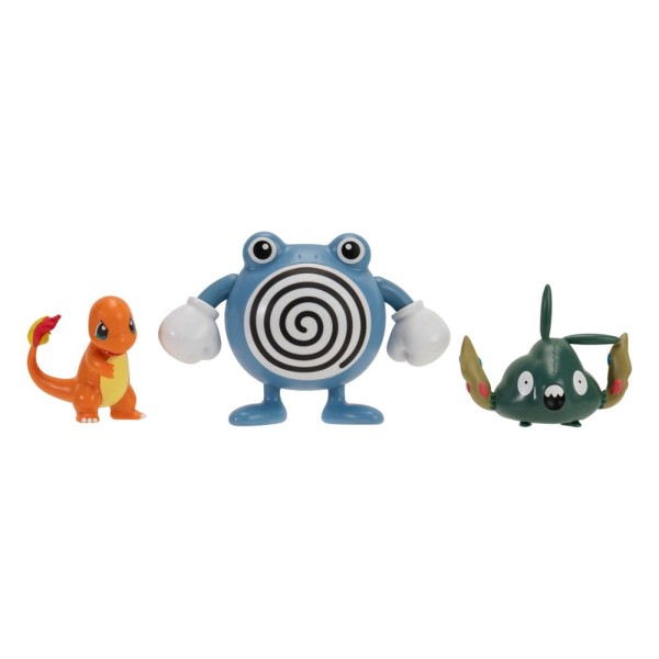 Pokémon Battle Figure Set - Charmander + Poliwhirl + Trubbish - Afbeelding 2