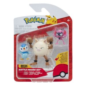 Pokémon Battle Figure Set - Piplup + Primeape + Impidimp