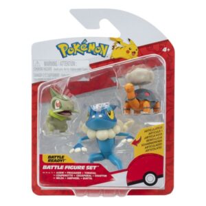 Pokémon Battle Figure Set - Axew + Frogadier + Torkoal