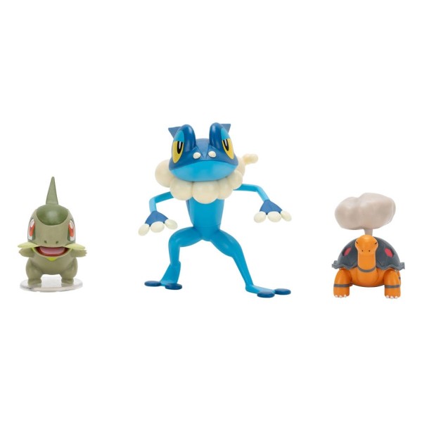 Pokémon Battle Figure Set - Axew + Frogadier + Torkoal - Afbeelding 2