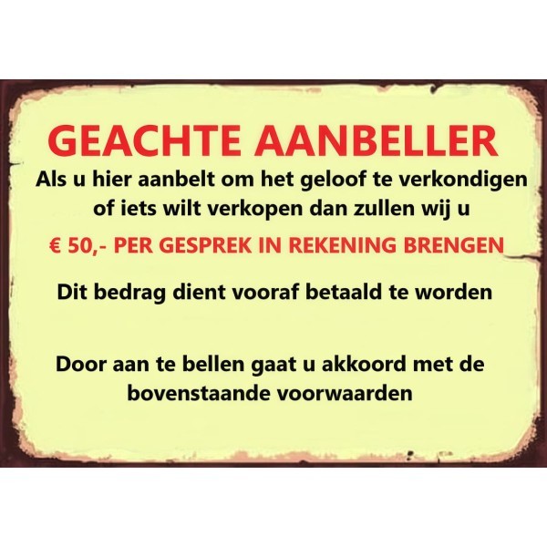 Geachte Aanbeller Wij Brengen Kosten In Rekening