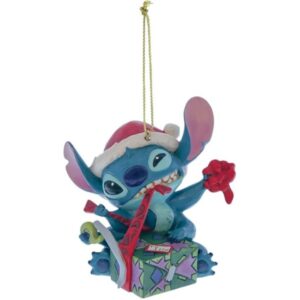 Disney Traditions Ornament - Stitch Unwrapping Gift