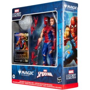 Marvel Legends Magic: The Gathering Action Figure Battle-Damaged Spider-Man (plus Exclusive Foil Card) 15 cm