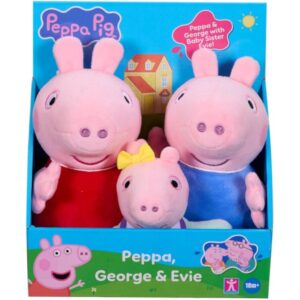 Peppa Pig 3-delige Knuffelset