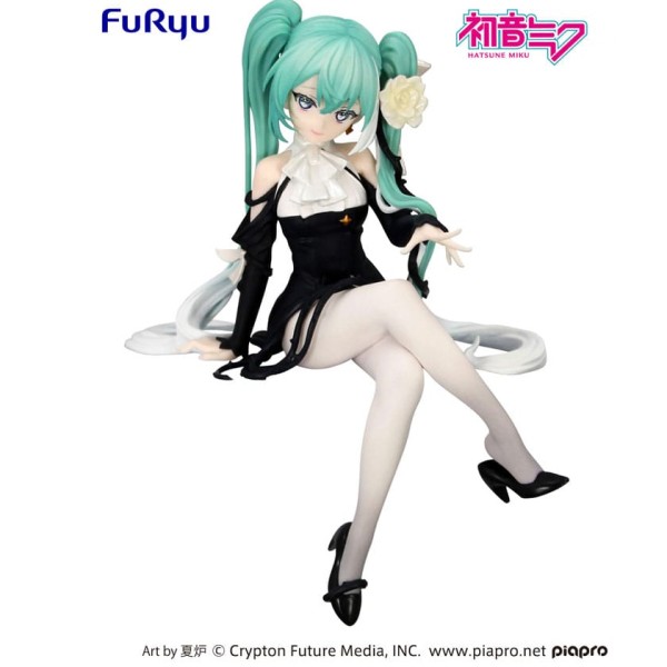 Hatsune Miku Noodle Stopper PVC Statue Flower Fairy White Rose 14 cm