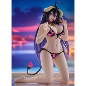 Overlord PVC Statue Desktop Cute Figure Albedo Cow-Print Swimsuit Ver. Renewal 13 cm