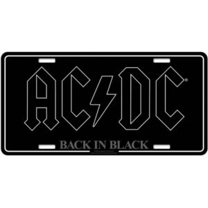 Number Plate - AC/DC Back In Black