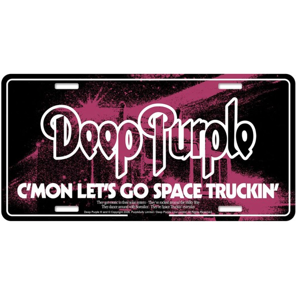 Number Plate - Deep Purple Space Truckin