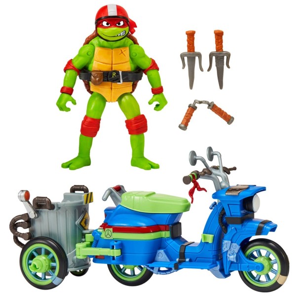 Teenage Mutant Ninja Turtles: Mutant Mayhem Action Figure Raphael & Scooter with Sidecar 11 cm - Afbeelding 2