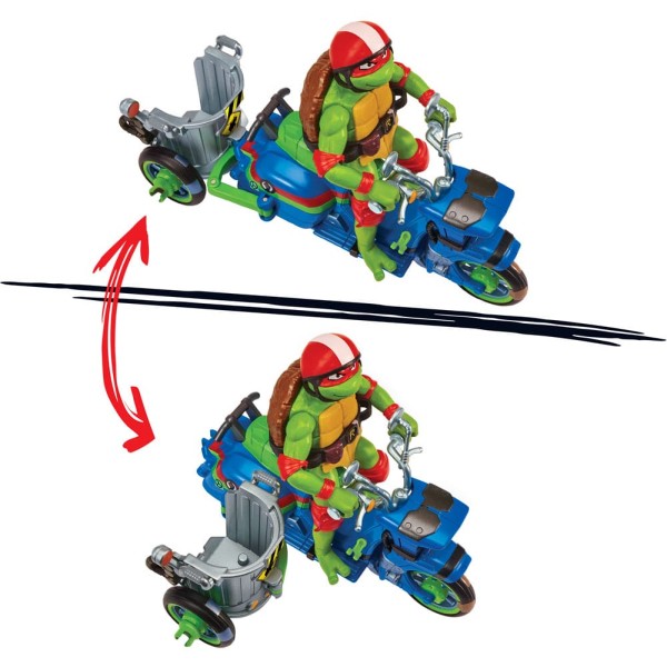 Teenage Mutant Ninja Turtles: Mutant Mayhem Action Figure Raphael & Scooter with Sidecar 11 cm - Afbeelding 3