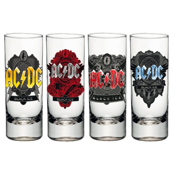 AC/DC Shotglass Black Ice - 4-Pack - Afbeelding 2
