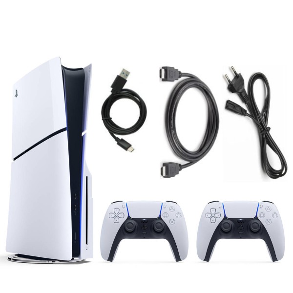 Playstation 5 Console (slim) - Disk Edition - 2 Controllers